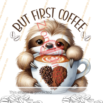 Funny Sarcastic Sloth Coffee