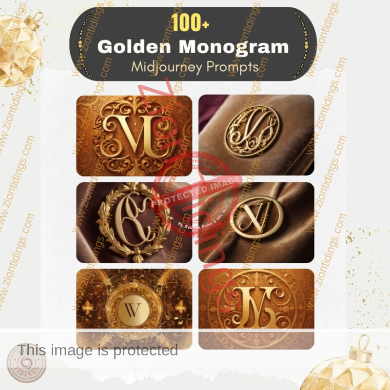 100+ Golden Monogram Midjourney Prompts