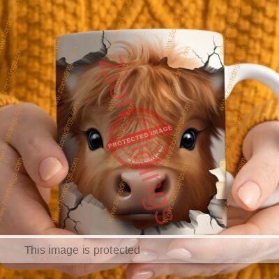 3D Highland Cow