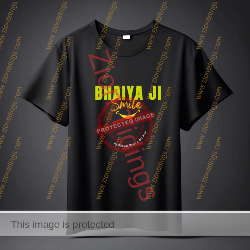 Black T-Shirt Bhaiyji Smile