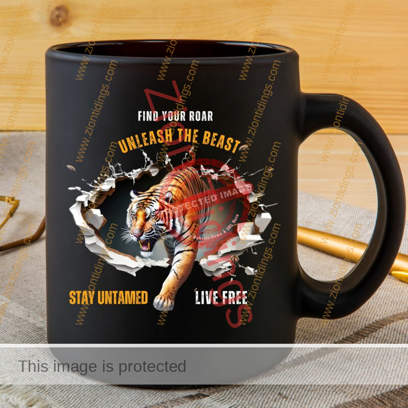 Find Your Roar Black Mug