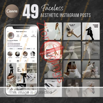 49 Faceless Aesthetic Instagram Post Templates 1